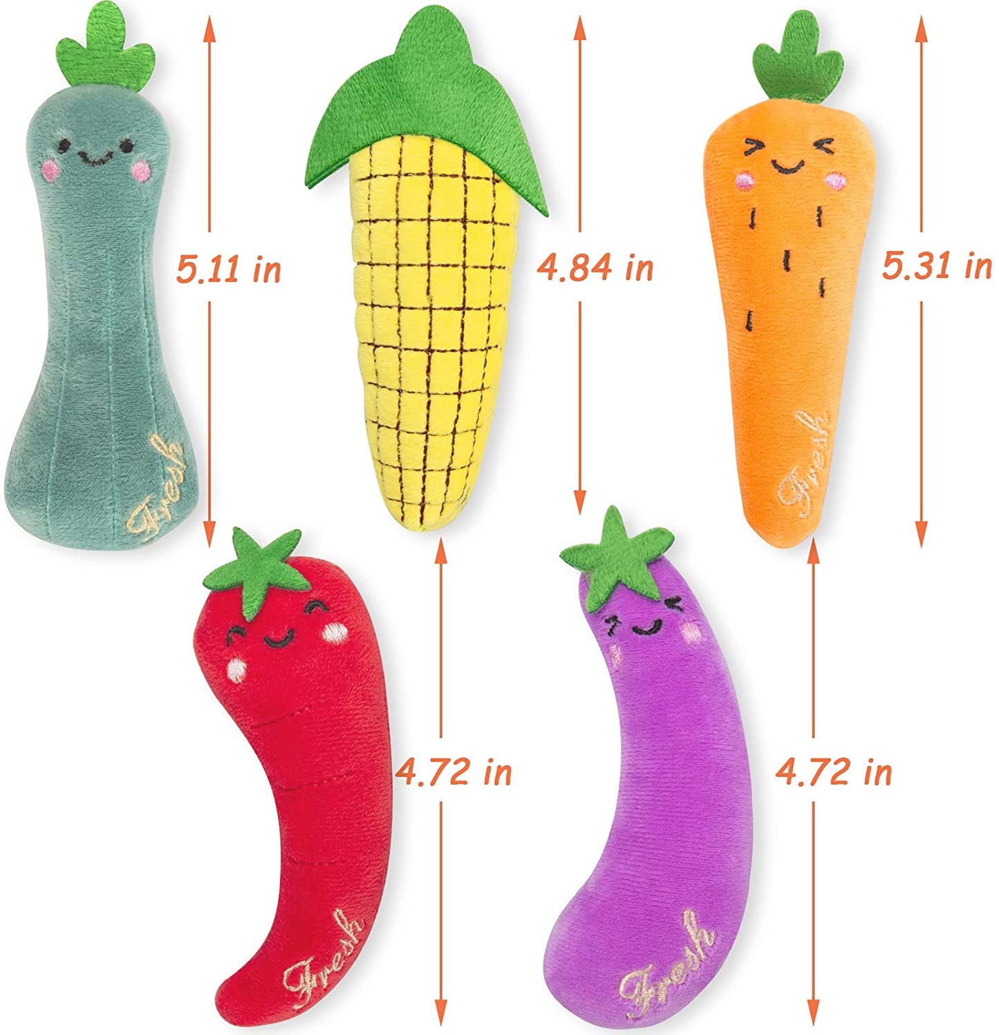 Catnip Cat Toys,5 Pack, Interactive Indoor Kitten Chew Toy Durable and Soft, Cat Nip Kitty Kicker Toys Promotes Exercise